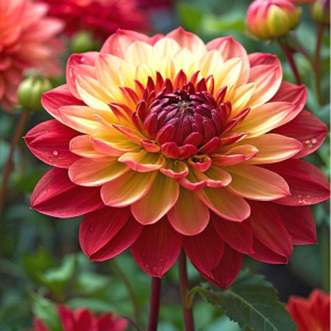 Георгин Оникс Найт купить по цене от 590р. в интернет-магазине «Посадика» с доставкой почтой в в Алапаевске и по всей России – [изображение №1].